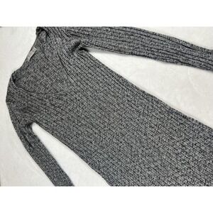 ASOS Sweater Dress Womens US 8 Gray Ribbed Knit Long Sleeve Bodycon Maxi